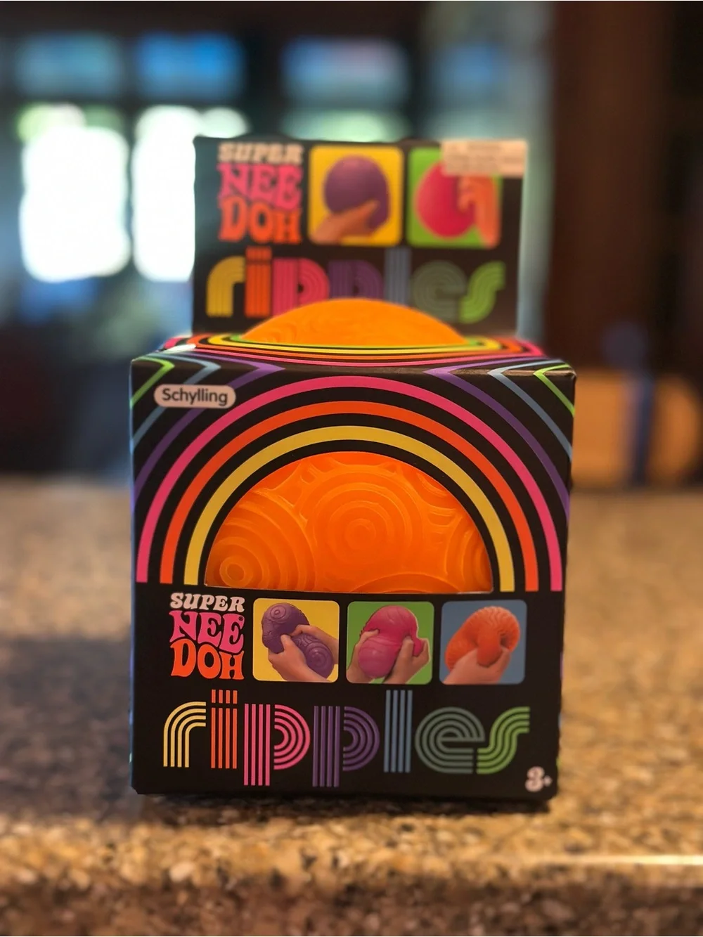 Super NeeDoh Ripples Sensory Squeeze Toy - Orange